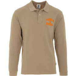 Franklin & Marshall Ανδρική Μπλούζα Polo Μακρυμάνικη Μπεζ JM6004.000.3005P01-411