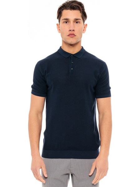 Smart Ανδρική Μπλούζα Polo Κοντομάνικη Navy Μπλε 999-5986-234