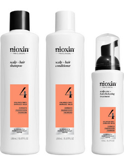 Nioxin 4 Trial Kit Σετ Σαμπουάν Conditioner & Serum κατά της Τριχόπτωσης 3τμχ