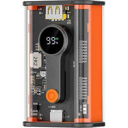 Recci RPB-P35 RPB-P35 Power Bank 10000mAh 22.5W με Θύρα USB-A & Θύρα USB-C Black Orange