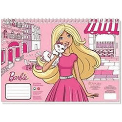 Barbie Μπλοκ Ζωγραφικής A4 40 Φύλλων με Αυτοκόλλητα 570141