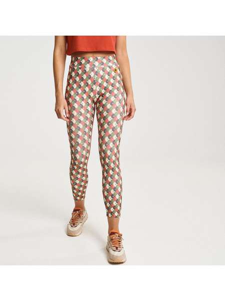 Zero Level Γυναικείο Κολάν 7/8 Ψηλόμεσο Κόκκινο Χακί 001-100041MU
