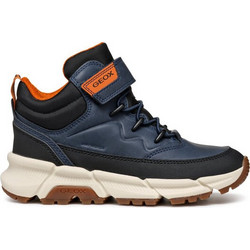 Geox Flexyper Παιδικά Ημίμποτα Navy Μπλε με Σκρατς J36LCG0MEFUC0045