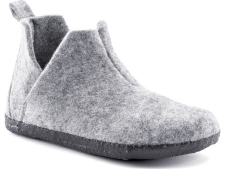 Birkenstock Χειμερινές Παιδικές Παντόφλες Μποτάκια για Αγόρια Γκρι 1017919