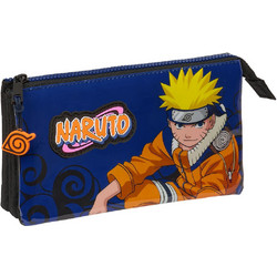 Safta Naruto Ninja Κασετίνα με 3 Θήκες Navy Μπλε 8412688556946