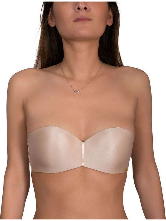 Luna Miracle Σουτιέν Strapless Push Up χωρίς Μπανέλα Μπεζ 1823