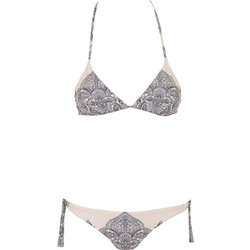 Tooco Bikini Set Τριγωνάκι Μαύρο Μπεζ F47401000001L