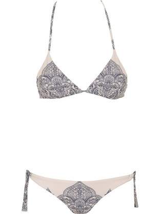 Tooco Bikini Set Τριγωνάκι Μαύρο Μπεζ F47401000001L