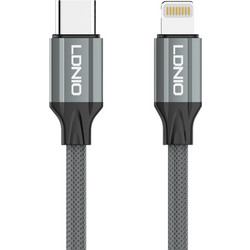 Ldnio LC441I Braided USB-C to Lightning Cable 30W 1m Grey 6933138601426