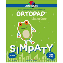 Master Aid Ortopad Bamboo Simpaty Οφθαλμικά Επιθέματα για Παιδιά Πολύχρωμα 76x54mm 20τμχ