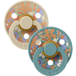 BIBS x Liberty Colour Πιπίλες Καουτσούκ 6m+ June Blossom Vanilla Hush 2τμχ