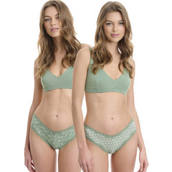 Walk Γυναικεία Brazil με Δαντέλα Πράσινο Mint 2Pack W2014-66