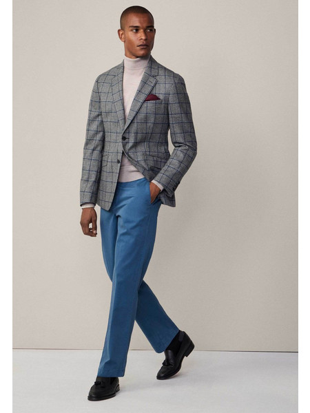 Hackett Ανδρικό Παντελόνι Chino Ελαστικό Κανονική Εφαρμογή Μπλε HM212488R