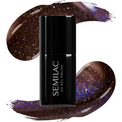 Semilac 827 AI Brown Glitter Ημιμόνιμο Βερνίκι Νυχιών 7ml
