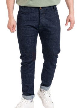 Back2Jeans Ανδρικό Τζιν Παντελόνι Ελαστικό Κανονική Εφαρμογή Navy Μπλε T11