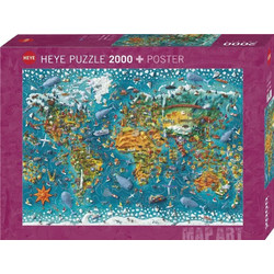 Puzzle Heye Puzzle Map Art Miniature World 2000 Κομμάτια