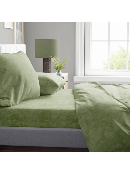 Dimcol Σεντόνι Υπέρδιπλο Βαμβακερό 220x240 Shadow 24 Lime Green
