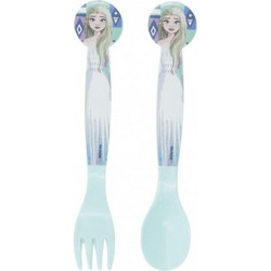 Stor Frozen Ice Magic Σετ Βρεφικό Πιρούνι & Κουτάλι 10m+ Πράσινο Mint 2τμχ