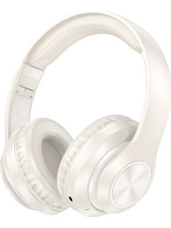 Borofone BO24 Ενσύρματα & Ασύρματα Bluetooth Ακουστικά Over Ear Λευκά