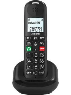 Alcatel XL685 Ασύρματο Τηλέφωνο με Ανοιχτή Ακρόαση για Ηλικιωμένους Μαύρο