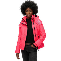 Superdry Γυναικείο Μπουφάν Χειμωνιάτικο Softshell Μακρύ Φούξια W5011747A-1ZP