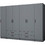 Megapap Εξάφυλλη Ντουλάπα Ρούχων Γκρι 240x51.8x181cm GP100-0076,4