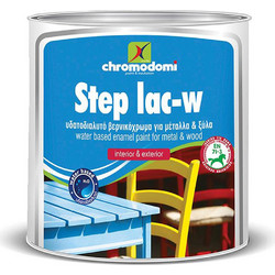 Chromodomi Step Lac-W Βερνικόχρωμα Διαλύτου Ξύλου & Μετάλλου Λευκό Gloss 0.375lt