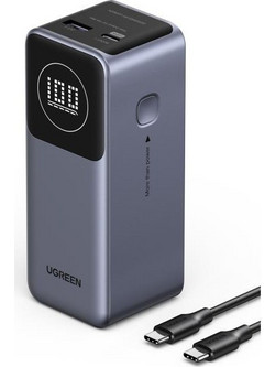 Ugreen PB724 Power Bank 12000mAh 100W με Θύρα USB-A & Θύρα USB-C Quick Charge 3.0 & Power Delivery Grey