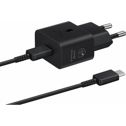 Samsung T2510 Φορτιστής με Καλώδιο USB-C με Θύρα USB-C 25W Power Delivery Black