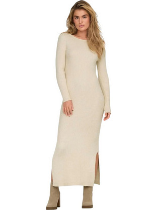 Only Katia Midi Καθημερινό Φόρεμα Πλεκτό Εκρού 15324649
