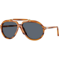 Persol PO0202S 960R5 Ανδρικά Γυαλιά Ηλίου Aviator Κοκάλινα Καφέ με Μαύρο Φακό