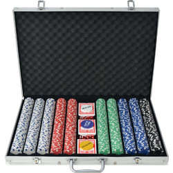 vidaXL Σετ 1000 Μάρκες Poker σε Βαλίτσα με 3 Τράπουλες 80183