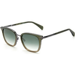 Rag & Bone RNB6000-S 1ED Γυναικεία Γυαλιά Ηλίου Τετράγωνα Μεταλλικά Πράσινα με Μαύρο Degradee Φακό