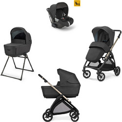 Inglesina Electa Quattro 2025 Darwin Infant Καρότσι Μωρού 3 σε 1 Upper Black/ Iridio Black