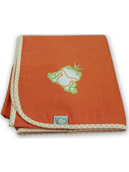 Figlio Bino Frog Πάνα Αγκαλιάς Φανελένια Πορτοκαλί 90x80cm 35-12