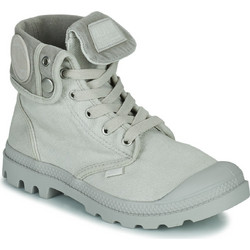 Palladium Baggy Γυναικεία Αρβυλάκια Γκρι με Χοντρό Χαμηλό Τακούνι 92353-095-M