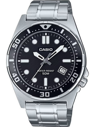 Casio Ανδρικό Ρολόι με Ασημί Μεταλλικό Μπρασελέ MTD-135D-1AVDF