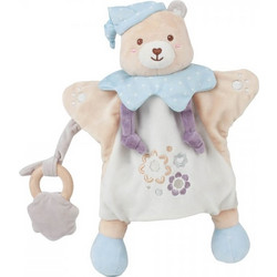 Bebe Stars Teddy Flower Πανάκι Παρηγοριάς Αρκουδάκι με Μασητικό Λευκό 60-109