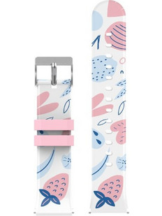 Kiddoboo Λουράκι Σιλικόνης Strawberry White (Universal 20mm)