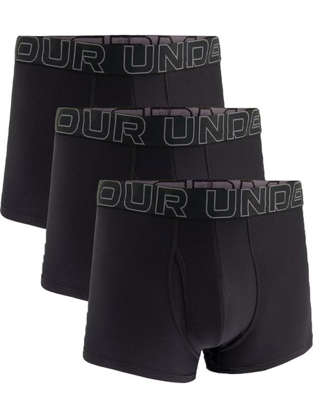 Under Armour Performance Ανδρικά Μποξεράκια Σετ 3Pack Μαύρα 1383882-001