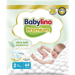 Babylino Premium Ultra Soft Πάνες No2 3-6kg 64τμχ