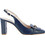 Guy Laroche Γόβες Slingback Δερμάτινες με Χοντρό Ψηλό Τακούνι Navy Μπλε 30986X