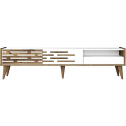 Hanah Home Έπιπλο Τηλεόρασης Μοριοσανίδα Άσπρο Μ180xΠ45xΥ35cm Valensiya 845HCT5350