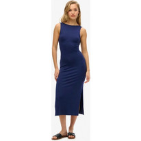 Superdry Midi Καλοκαιρινό Καθημερινό Φόρεμα Navy Μπλε W8011951A-GKV