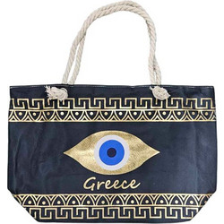 Υφασμάτινη Τσάντα Θαλάσσης Ώμου Navy Μπλε 0156058