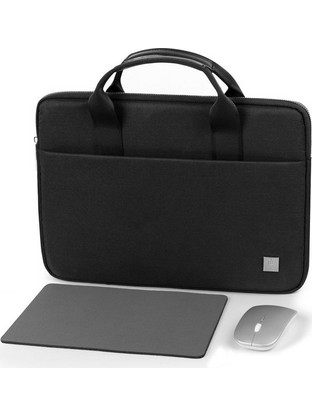 WiWu Genius Combo 3in1 set Αδιάβροχη Τσάντα Laptop Χειρός 15.6" Black + mouse + mouse pad