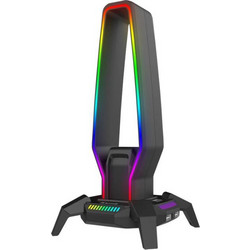 Marvo HZ-10 Επιτραπέζια Βάση Ακουστικών Gaming με RGB & Θύρα USB Black