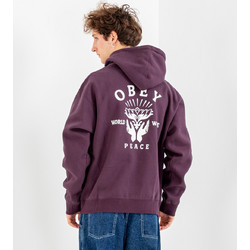 Obey Ανδρικό Φούτερ με Κουκούλα & Τσέπες Μπορντό 112843974-PLP
