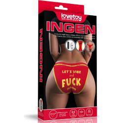 Lovetoy Ingen Let's Vibe Fuck Sexy Panties 24-27" Δονητής Εσωρούχου για Ζευγάρια με Τηλεχειριστήριο Κόκκινος
