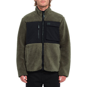Volcom Ανδρική Ζακέτα Fleece με Φερμουάρ Χακί A4842300-WMS Volcom Ανδρική Ζακέτα Fleece με Φερμουάρ Χακί A4842300-WMS